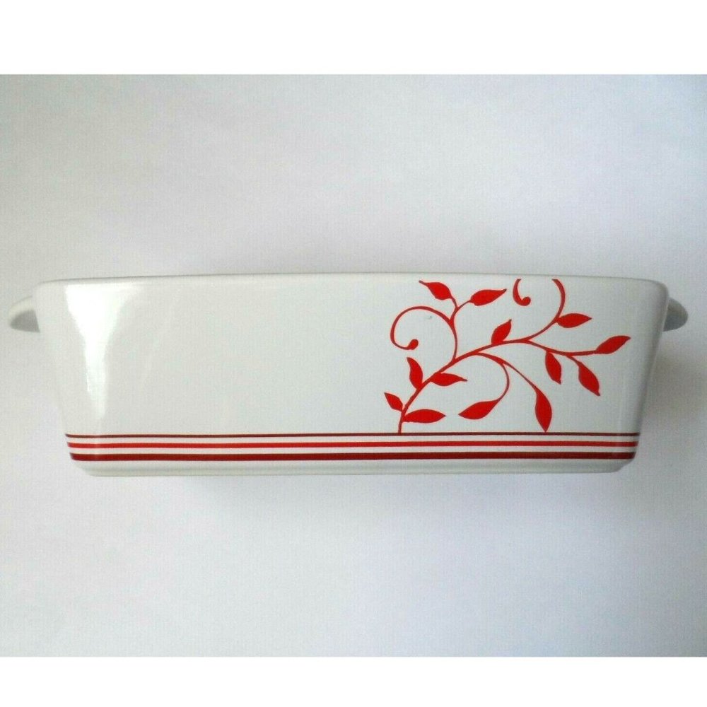 Essential Home 1.5 qt. Ceramic Loaf Pan, Dimensions on the Label: 12" x 3"